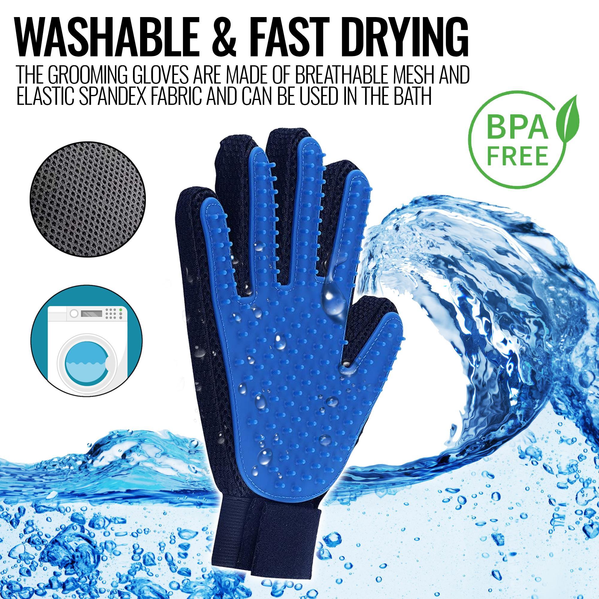 Wendell & Bone Deshedding Grooming Gloves (Pair)